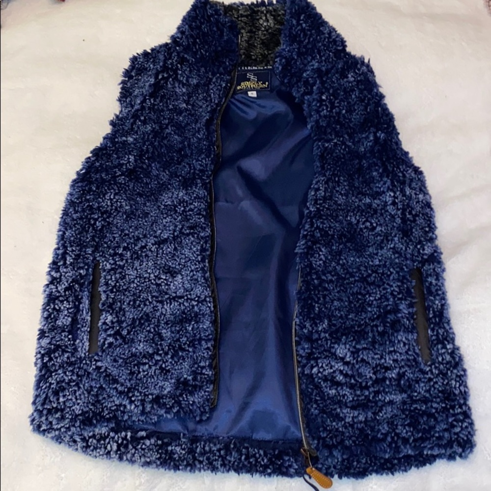 Simply Southern Navy Sherpa Vest